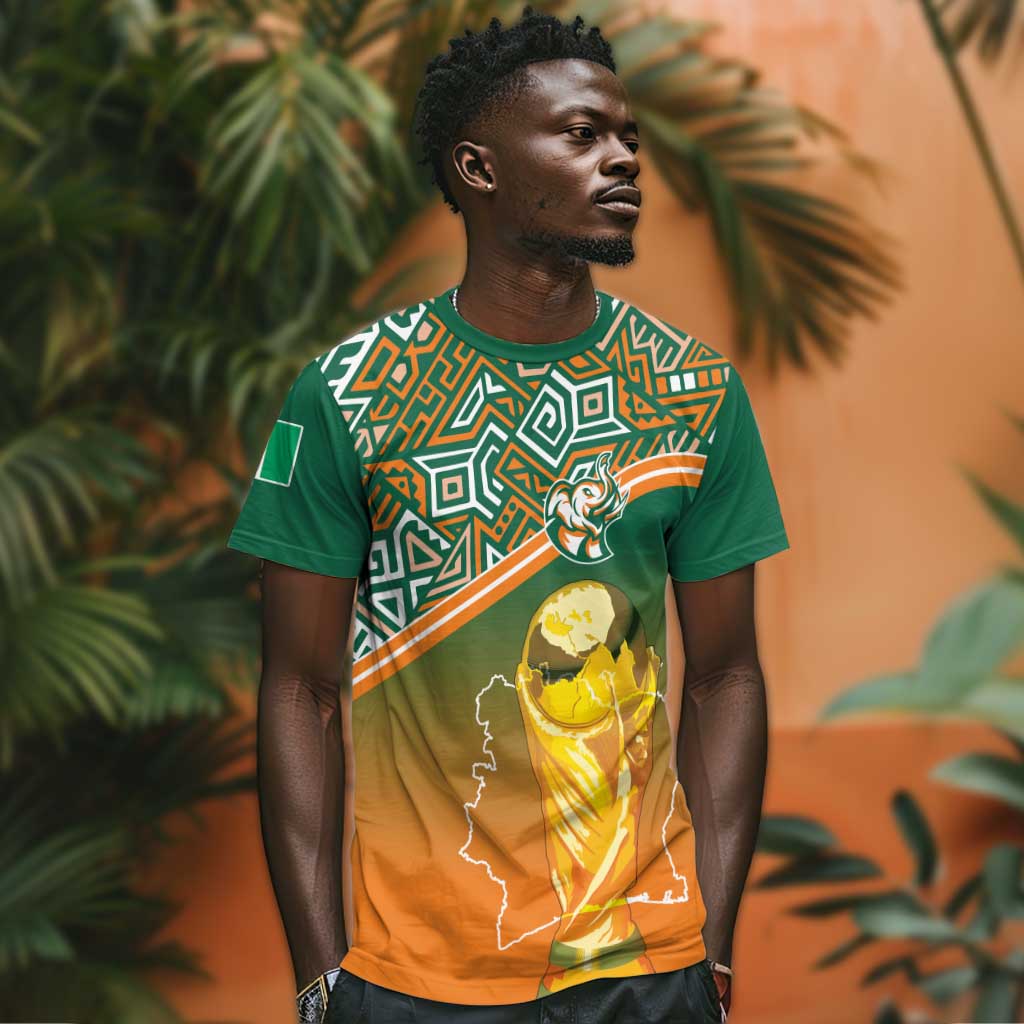 Ivory Coast Football Tribal Patterns T shirt WC2026 - Wonder Print Shop