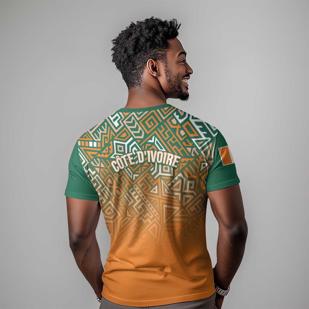 Ivory Coast Football Tribal Patterns T shirt WC2026 - Wonder Print Shop