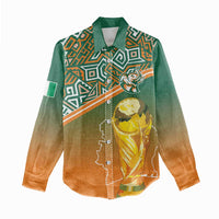 Ivory Coast Football Tribal Patterns Women Casual Shirt WC2026 - Wonder Print Shop