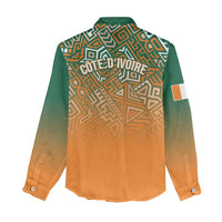 Ivory Coast Football Tribal Patterns Women Casual Shirt WC2026 - Wonder Print Shop
