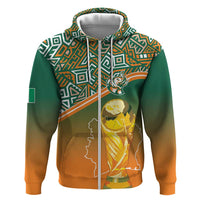 Ivory Coast Football Tribal Patterns Zip Hoodie WC2026 - Wonder Print Shop