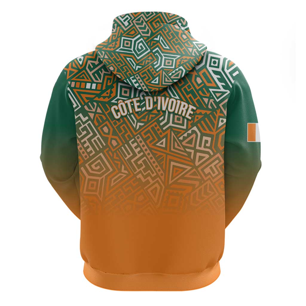 Ivory Coast Football Tribal Patterns Zip Hoodie WC2026 - Wonder Print Shop