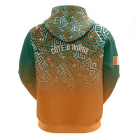 Ivory Coast Football Tribal Patterns Zip Hoodie WC2026 - Wonder Print Shop