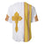 Habesha Motifs Ethiopia Baseball Jersey Tilet White Gold