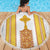 Habesha Motifs Ethiopia Beach Blanket Tilet White Gold