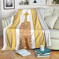 Habesha Motifs Ethiopia Blanket Tilet White Gold