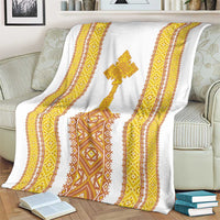 Habesha Motifs Ethiopia Blanket Tilet White Gold
