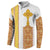 Habesha Motifs Ethiopia Button Sweatshirt Tilet White Gold