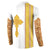 Habesha Motifs Ethiopia Button Sweatshirt Tilet White Gold