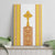 Habesha Motifs Ethiopia Canvas Wall Art Tilet White Gold