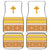 Habesha Motifs Ethiopia Car Mats Tilet White Gold