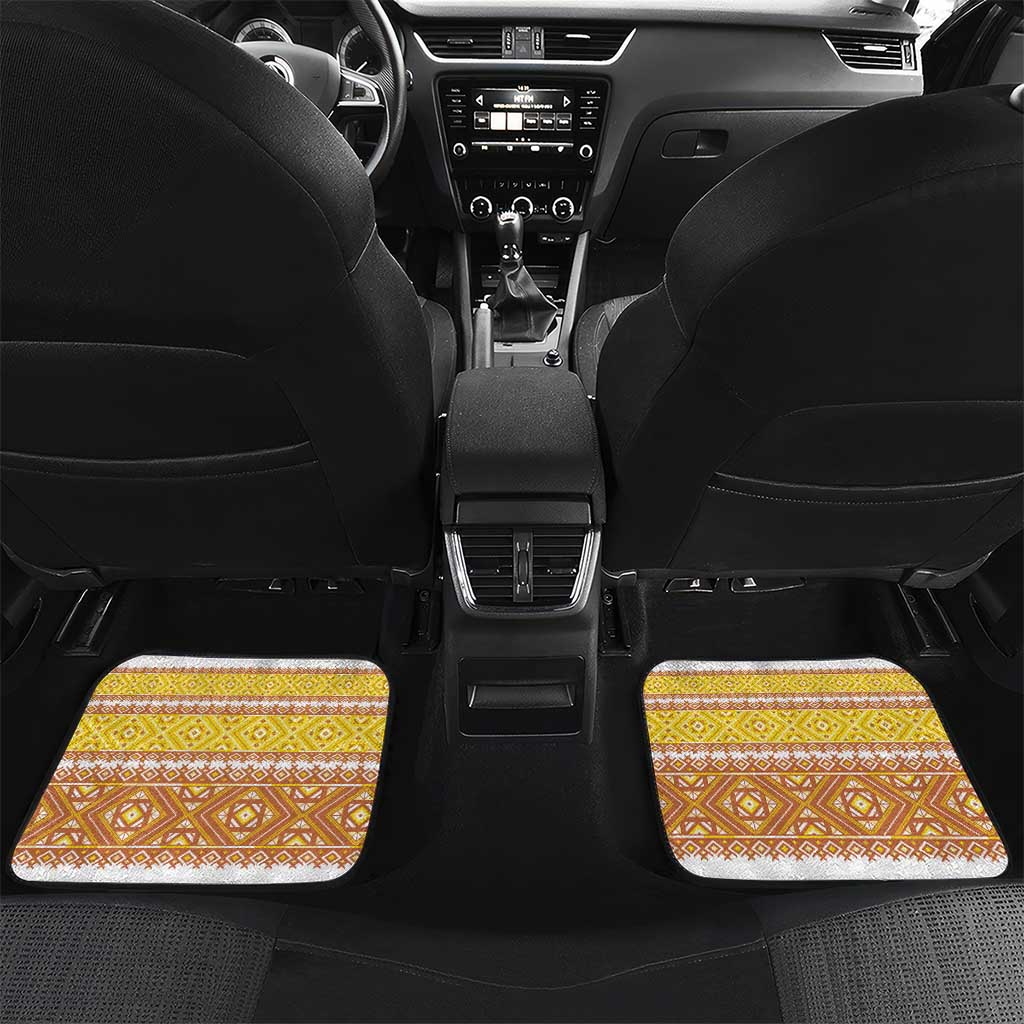 Habesha Motifs Ethiopia Car Mats Tilet White Gold