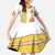 Habesha Motifs Ethiopia Family Matching Off The Shoulder Long Sleeve Dress and Hawaiian Shirt Tilet White Gold