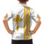 Habesha Motifs Ethiopia Family Matching Off Shoulder Short Dress and Hawaiian Shirt Tilet White Gold