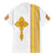 Habesha Motifs Ethiopia Family Matching Off Shoulder Short Dress and Hawaiian Shirt Tilet White Gold