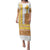 Habesha Motifs Ethiopia Family Matching Puletasi and Hawaiian Shirt Tilet White Gold