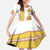 Habesha Motifs Ethiopia Family Matching Summer Maxi Dress and Hawaiian Shirt Tilet White Gold