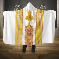 Habesha Motifs Ethiopia Hooded Blanket Tilet White Gold