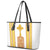 Habesha Motifs Ethiopia Leather Tote Bag Tilet White Gold
