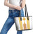 Habesha Motifs Ethiopia Leather Tote Bag Tilet White Gold