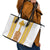 Habesha Motifs Ethiopia Leather Tote Bag Tilet White Gold