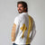 Habesha Motifs Ethiopia Long Sleeve Polo Shirt Tilet White Gold