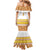 Habesha Motifs Ethiopia Mermaid Dress Tilet White Gold