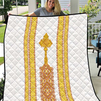 Habesha Motifs Ethiopia Quilt Tilet White Gold