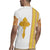 Habesha Motifs Ethiopia Rugby Jersey Tilet White Gold