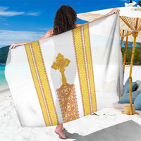 Habesha Motifs Ethiopia Sarong Tilet White Gold