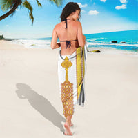 Habesha Motifs Ethiopia Sarong Tilet White Gold