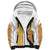 Habesha Motifs Ethiopia Sherpa Hoodie Tilet White Gold