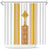 Habesha Motifs Ethiopia Shower Curtain Tilet White Gold