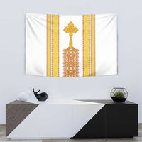 Habesha Motifs Ethiopia Tapestry Tilet White Gold
