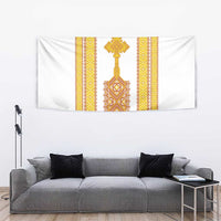 Habesha Motifs Ethiopia Tapestry Tilet White Gold