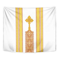 Habesha Motifs Ethiopia Tapestry Tilet White Gold