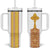 Habesha Motifs Ethiopia Tumbler With Handle Tilet White Gold