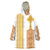 Habesha Motifs Ethiopia Wearable Blanket Hoodie Tilet White Gold