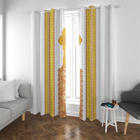 Habesha Motifs Ethiopia Window Curtain Tilet White Gold