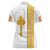 Habesha Motifs Ethiopia Women Polo Shirt Tilet White Gold