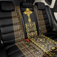 Habesha Motifs Ethiopia Back Car Seat Cover Tilet Black Gold