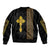 Habesha Motifs Ethiopia Bomber Jacket Tilet Black Gold