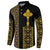 Habesha Motifs Ethiopia Button Sweatshirt Tilet Black Gold