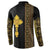 Habesha Motifs Ethiopia Button Sweatshirt Tilet Black Gold