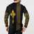 Habesha Motifs Ethiopia Button Sweatshirt Tilet Black Gold