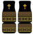 Habesha Motifs Ethiopia Car Mats Tilet Black Gold