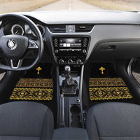 Habesha Motifs Ethiopia Car Mats Tilet Black Gold