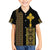 Habesha Motifs Ethiopia Hawaiian Shirt Tilet Black Gold