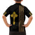 Habesha Motifs Ethiopia Hawaiian Shirt Tilet Black Gold