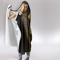 Habesha Motifs Ethiopia Hooded Blanket Tilet Black Gold